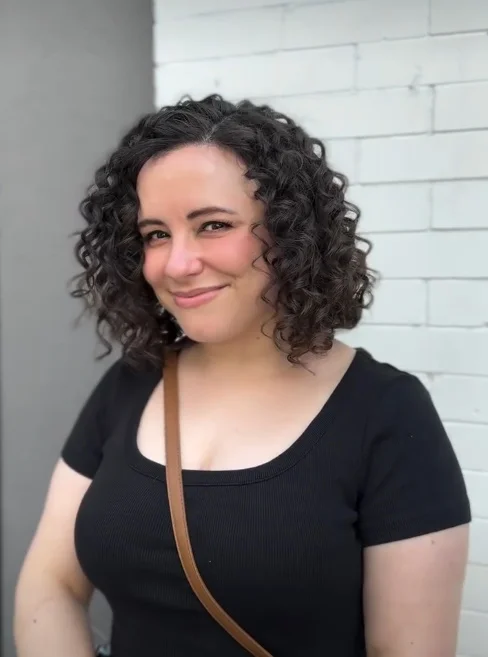 Side-Part Curly Bob