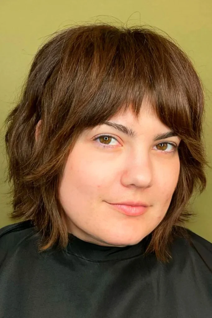Short Wolf Cut with Bangs
