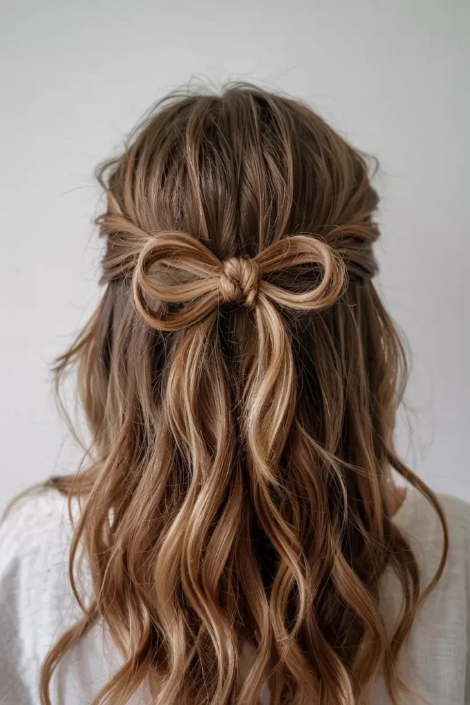 2. Half Up Bow Hairstyle
