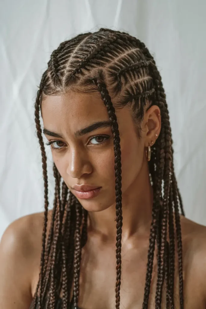 2. Zig Zag Cornrow Pattern 1