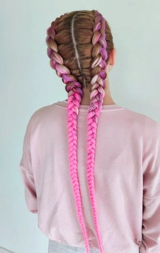 Two Pigtails with Color