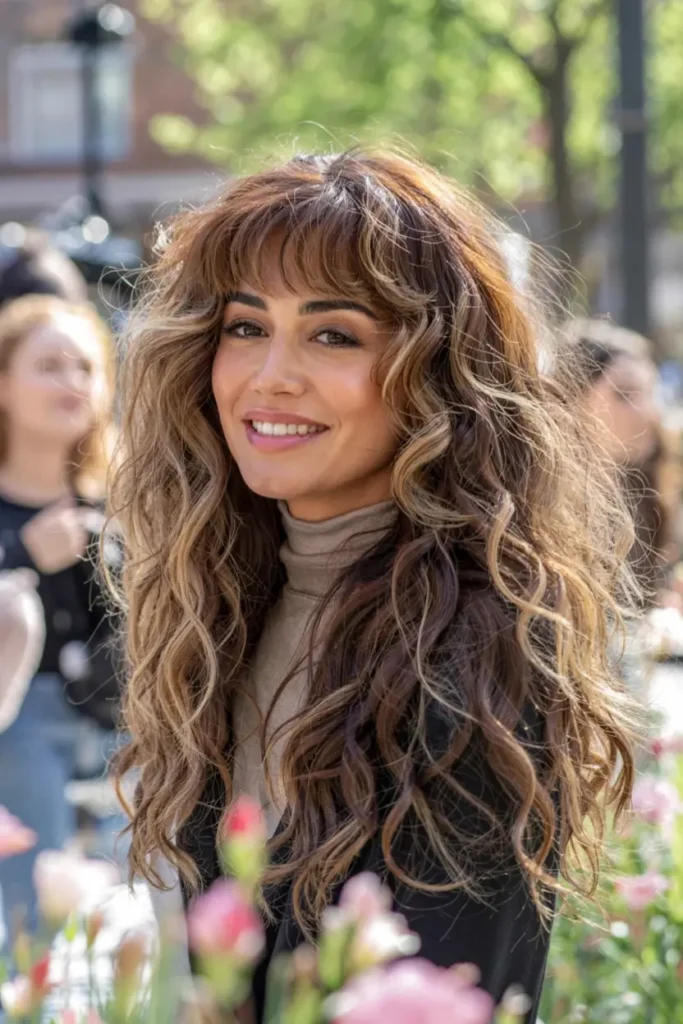 15 Wolf Cut Curly Hair Looks You’ll Love 3 3. Long Curly Wolf Cut
