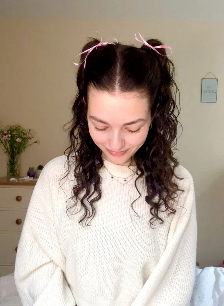 Defined Curly Pigtails