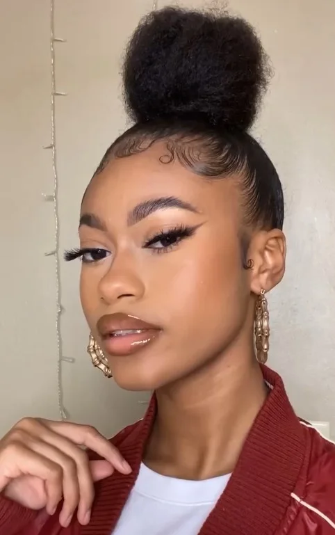Curly Top Knot
