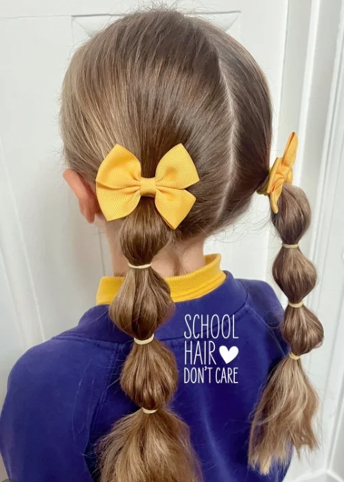 Two Bubble Braid Pigtails