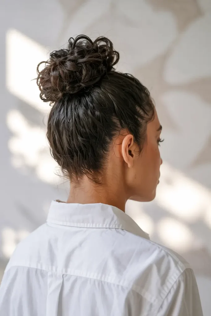 5. Curly Top Knot
