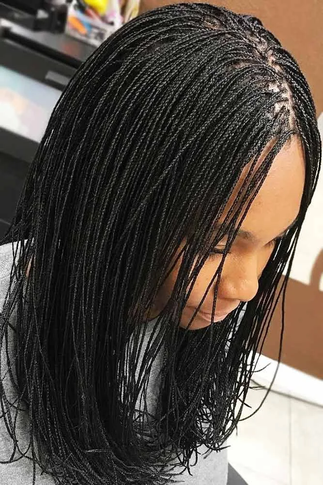 Micro Braid Pigtails with Curls