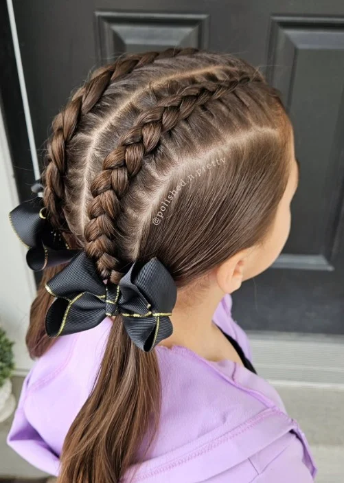 Two Box Braid Pigtails