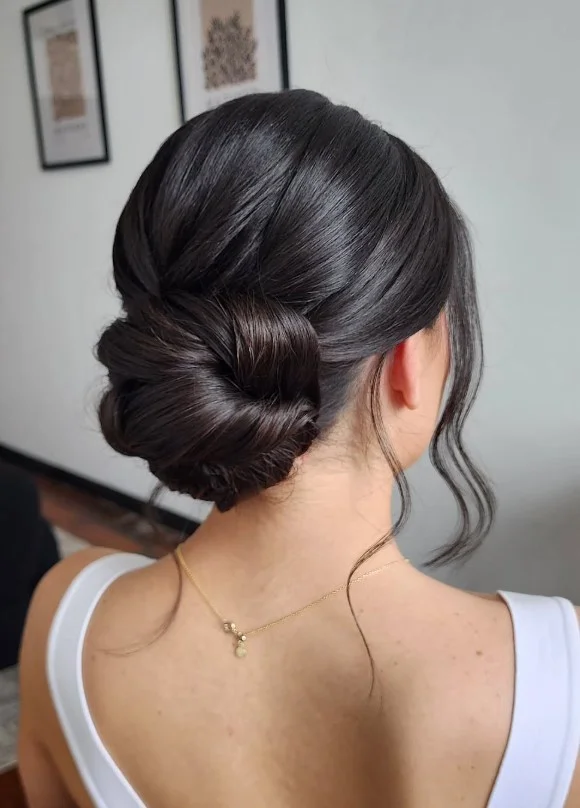 Sleek Low Bun Bridal Hair