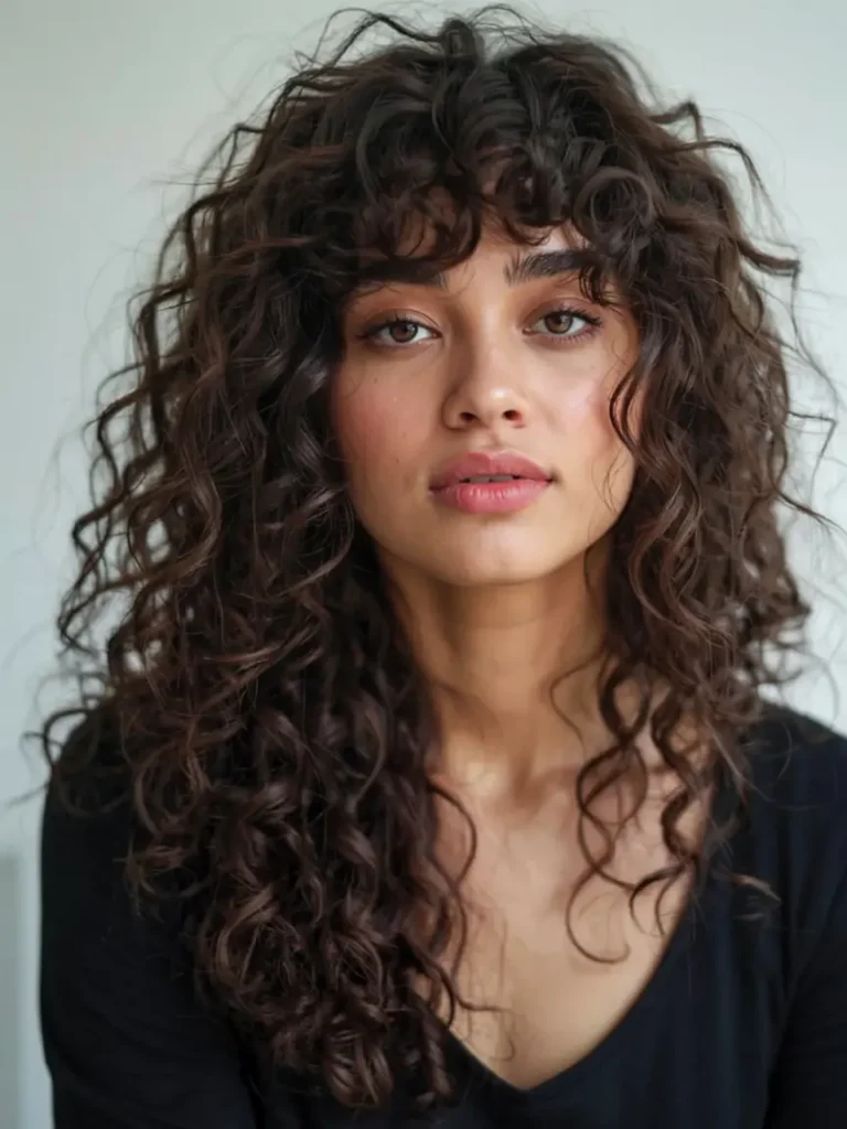 15 Wolf Cut Curly Hair Looks You’ll Love 6 6. Shaggy Curly Wolf Cut