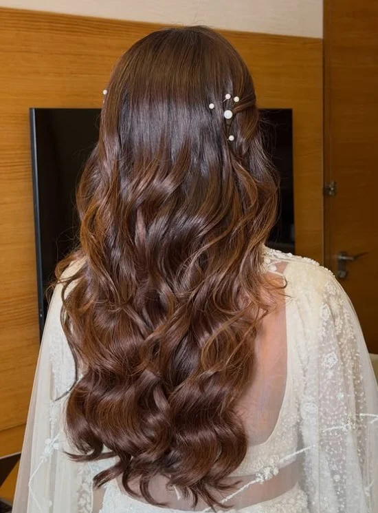 Loose Curl Wedding Hairstyle