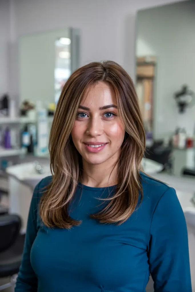 Hot Baddie Hairstyles Latina Straight hair Looks You Need 7 7. Straight Hair with Side Part