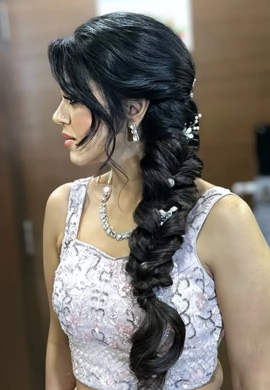 Side-Swept Bridal Hairstyle