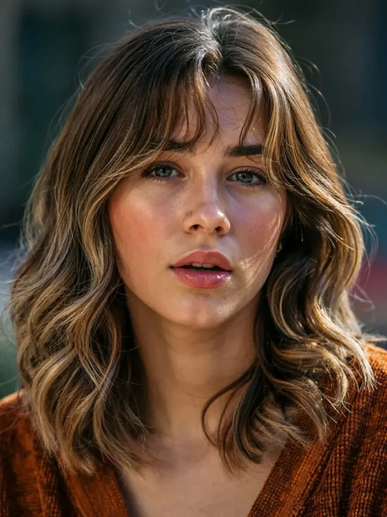 8. Wolf Cut with Wispy Bangs