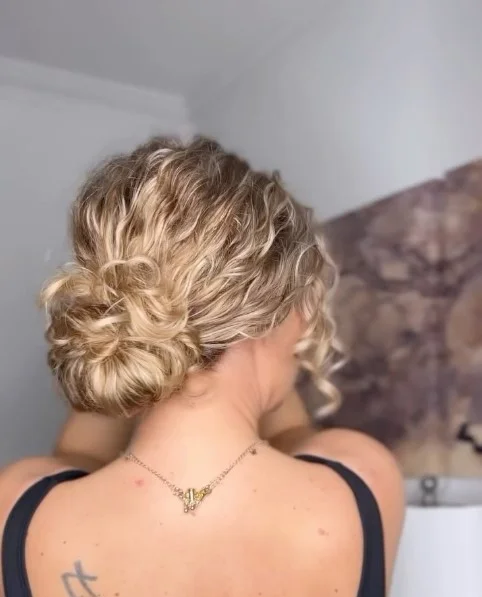 Curly Low Bun