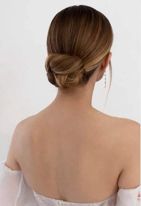 Polished Chignon Wedding Hair