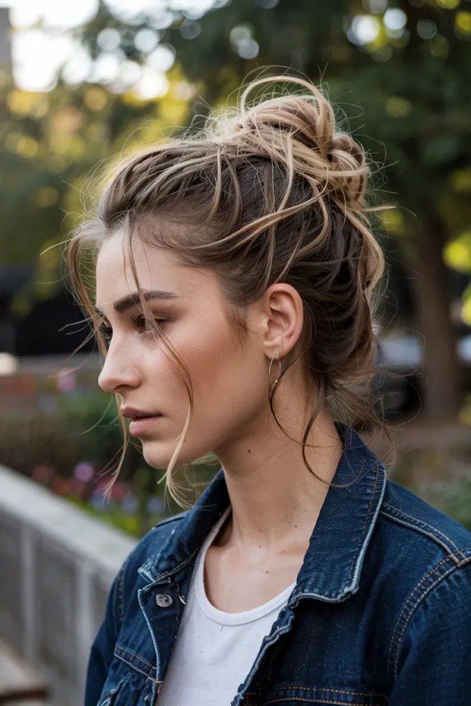 9. Textured Messy Bun