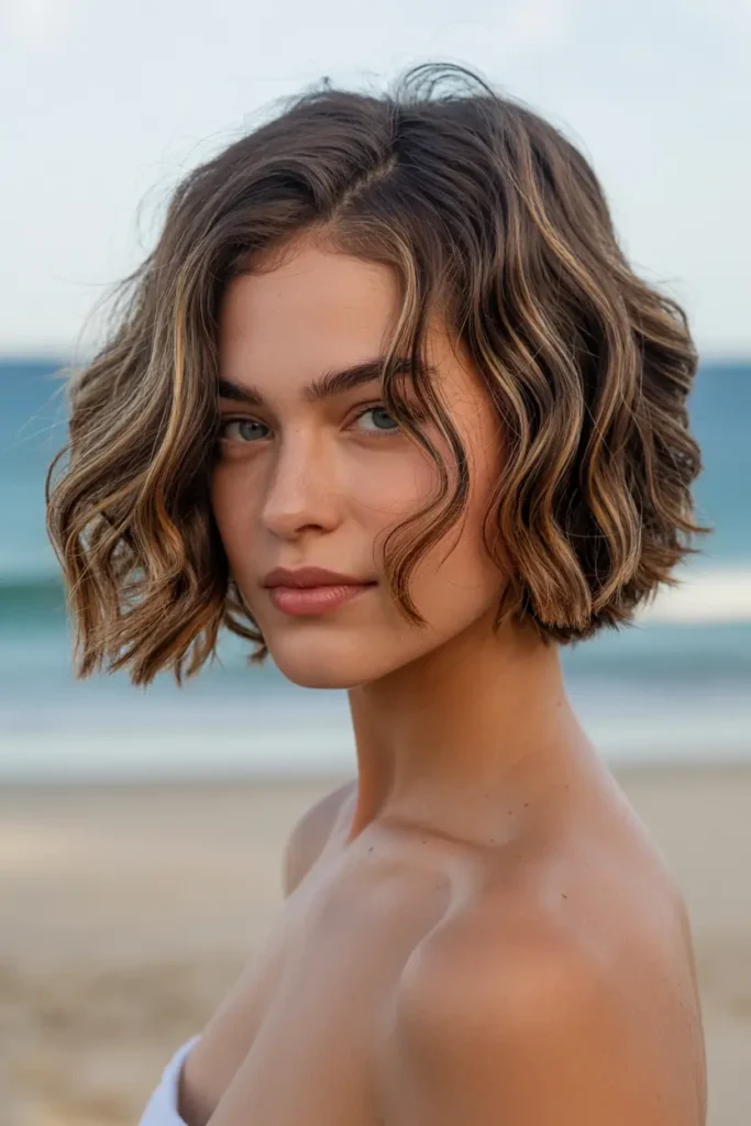 1. Beachy Wavy Bob