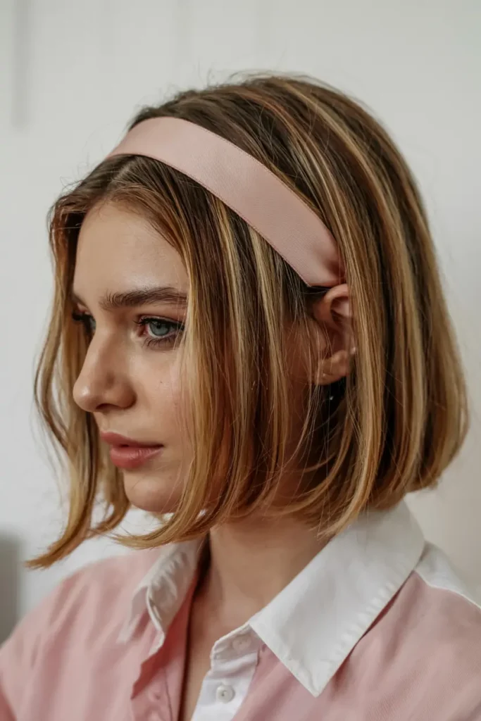 The Lazy Girl’s Guide to Easy Bob Hairstyles 1 1. Bob with Ribbon Band