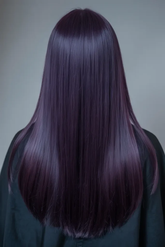 Dark Purple Hair Ideas for Brunettes & Light Hair 1 1. Deep Dark Purple Hair