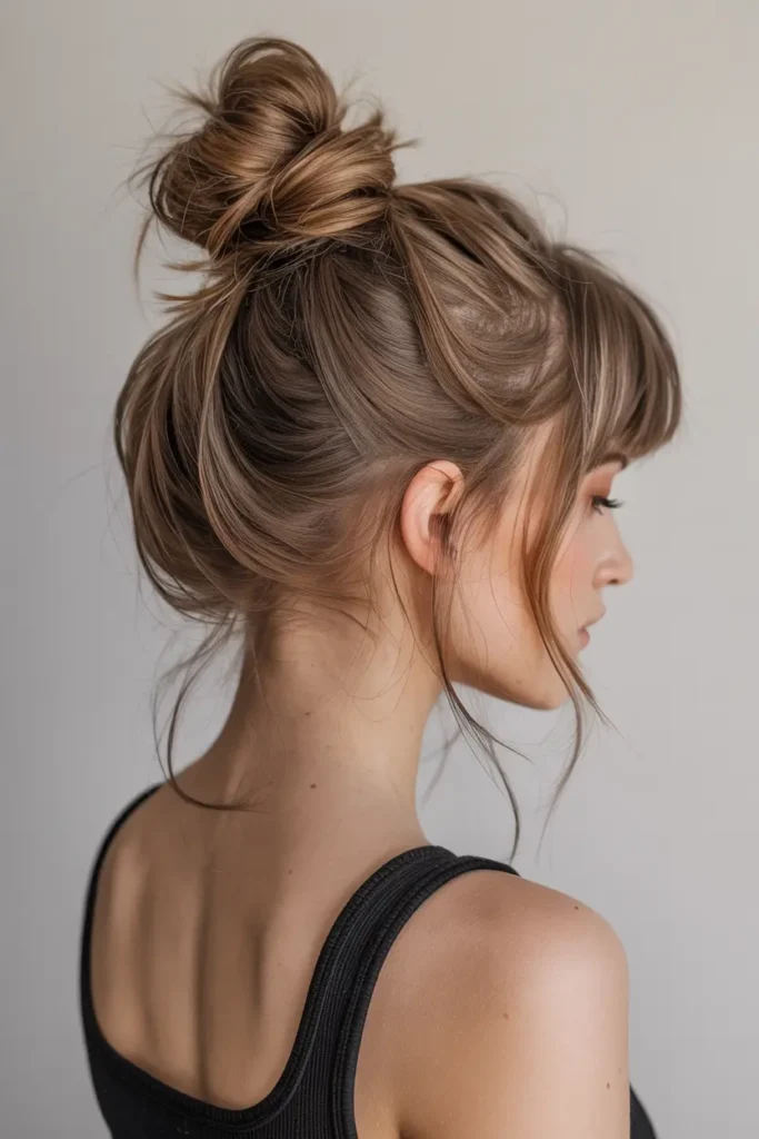 1. High Messy Bun