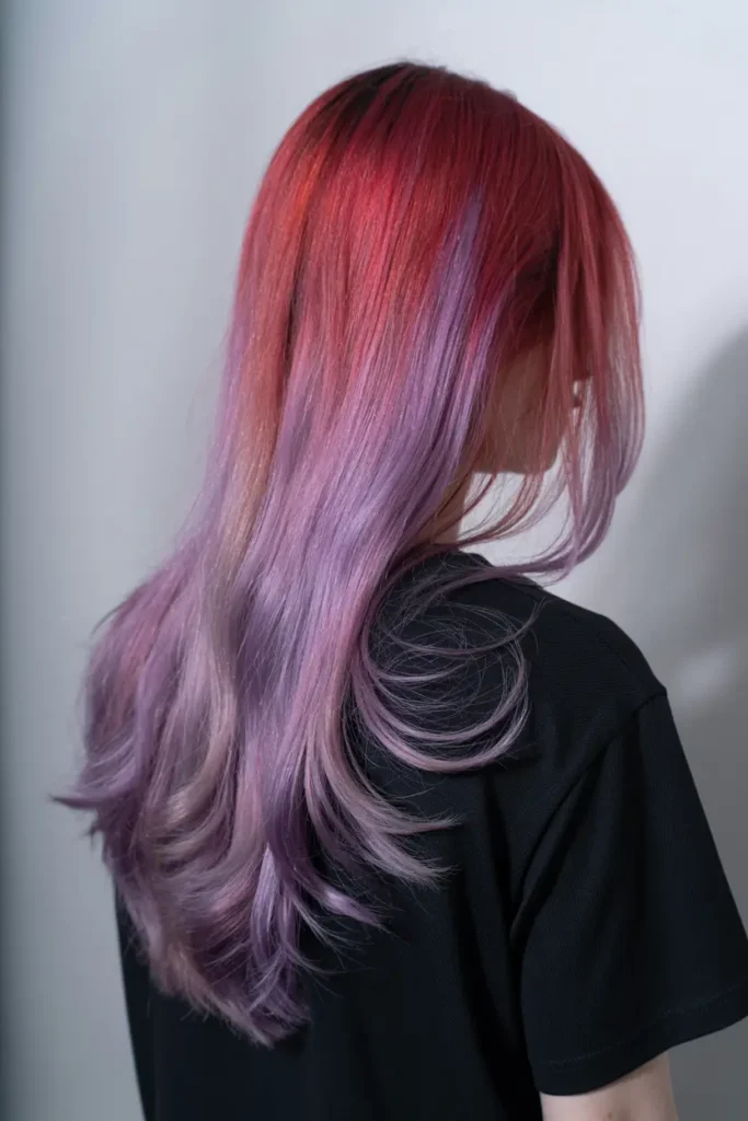 1. Red Purple Ombre Blend