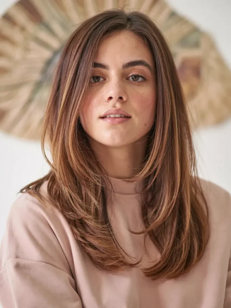 1. Side Parted Long Layers