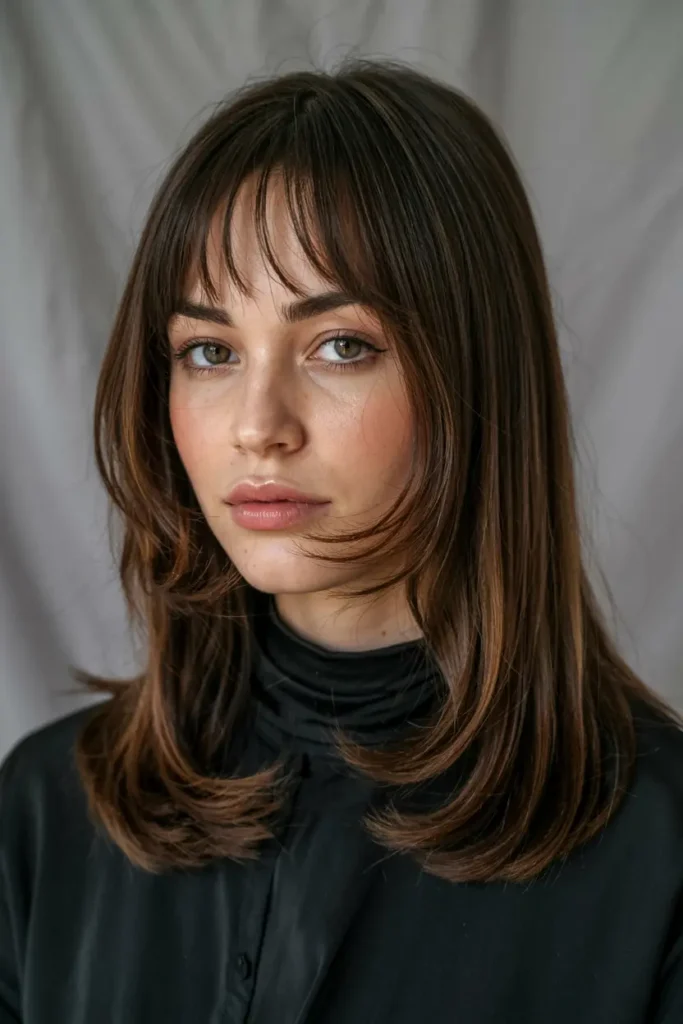 22 Top Step Cut hairStyles for a Modern Makeover 1 1. Step Cut Hair with Curtain Bangs