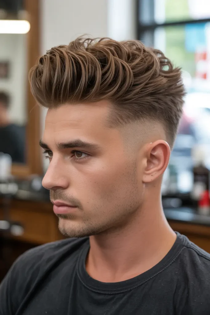 1. Textured Quiff Style