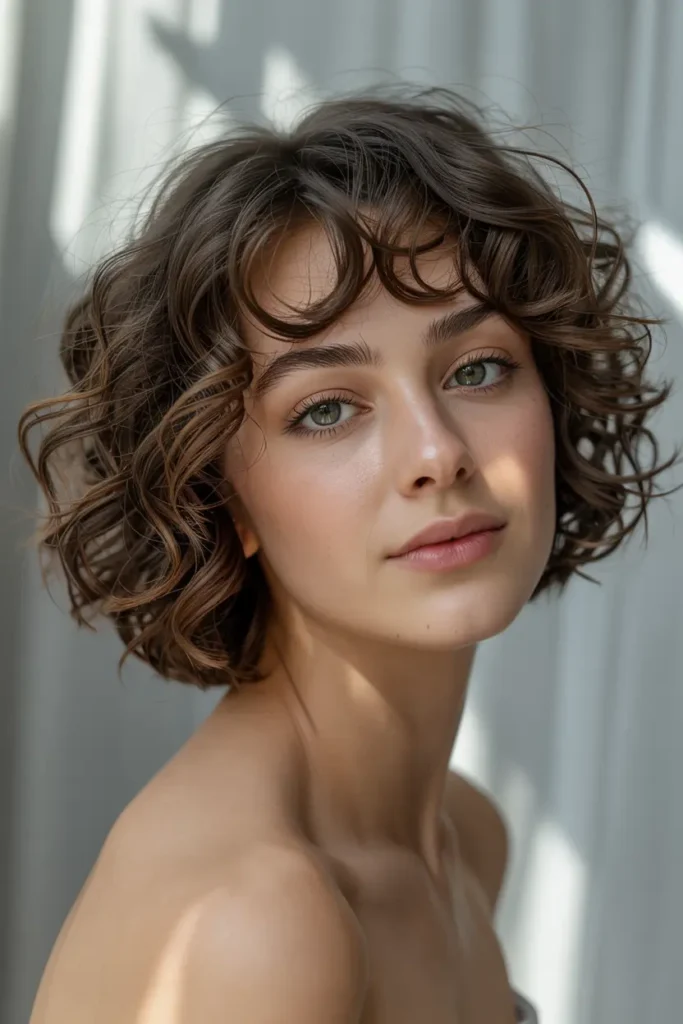 30 Best Curly Haircuts for Every Style and Length 10 10. Chin Length Curly Bob