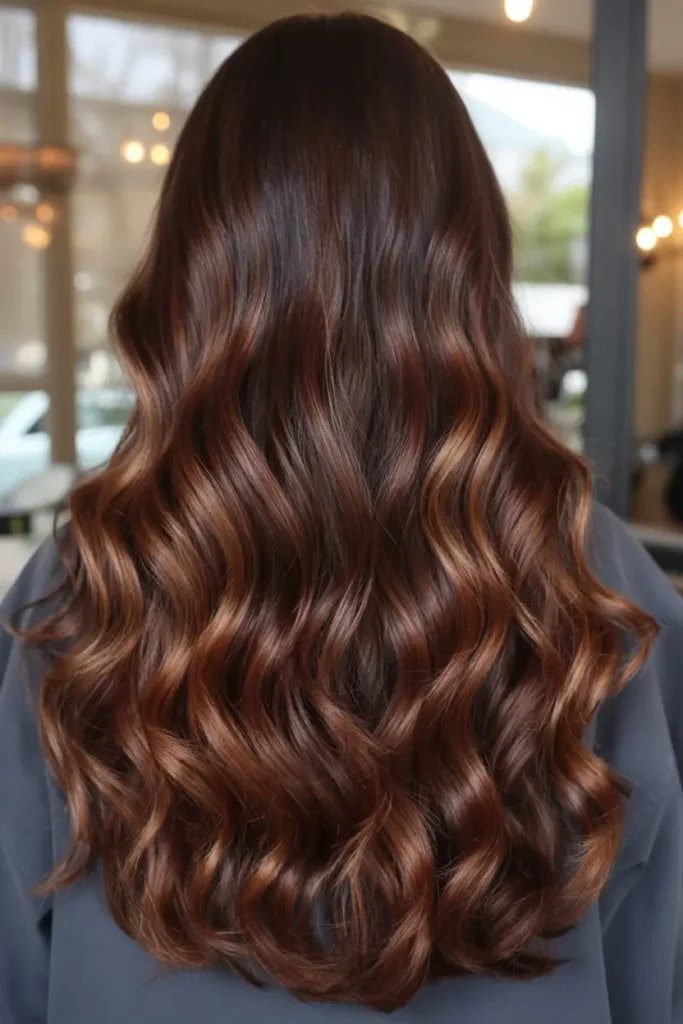 10. Dark Caramel Balayage
