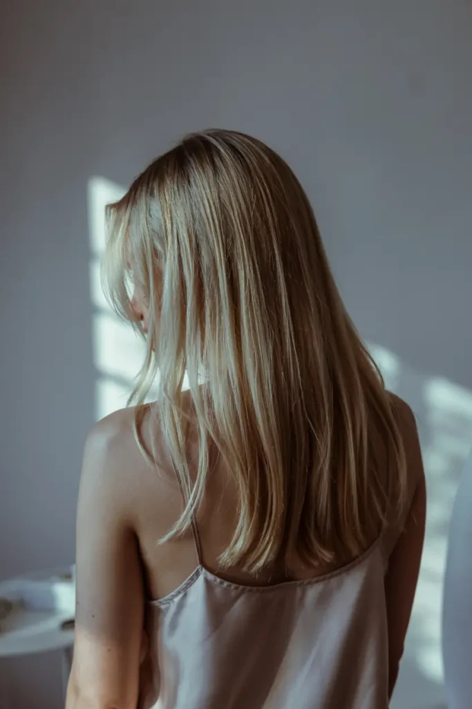 10. Icy Ash Blonde with Lowlights