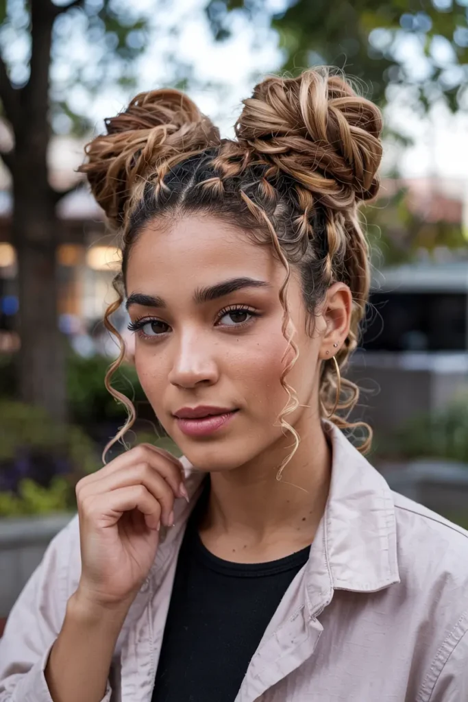 10. Island Twists Space Buns