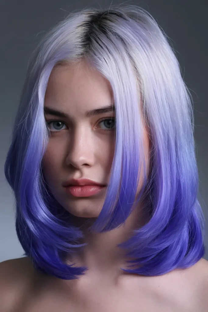 10. Silver to Purple Ombre