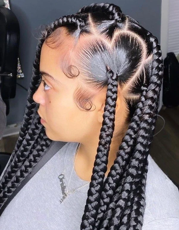 Heart-Parted Braids