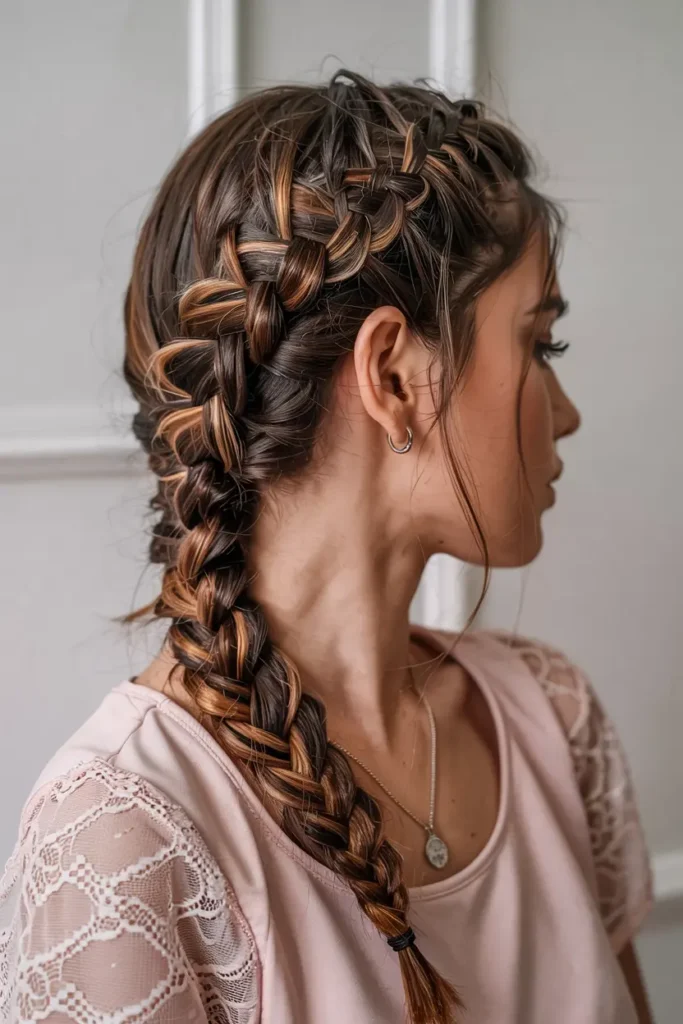 11. Braided Accent Ponytail