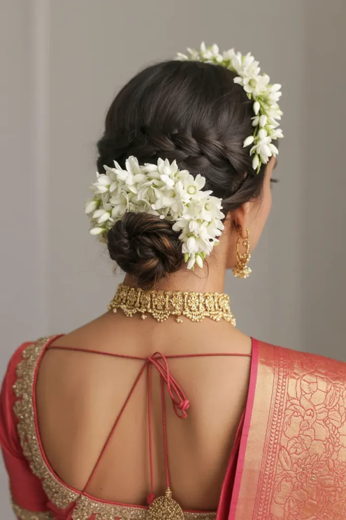 11. Braided Crown with Flowers