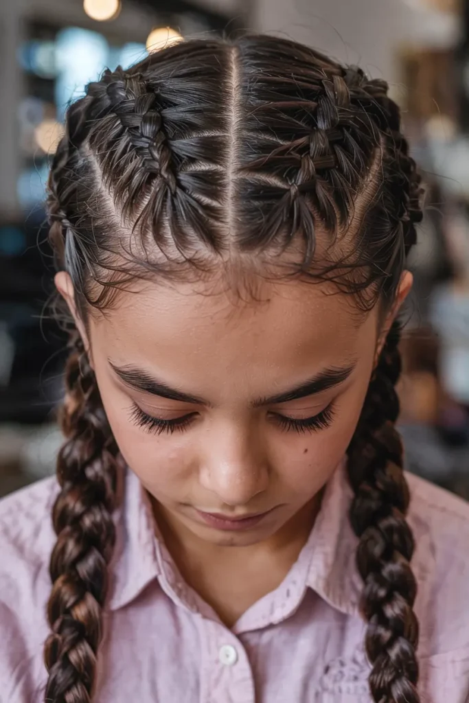 11. Heart Parted Braids 1