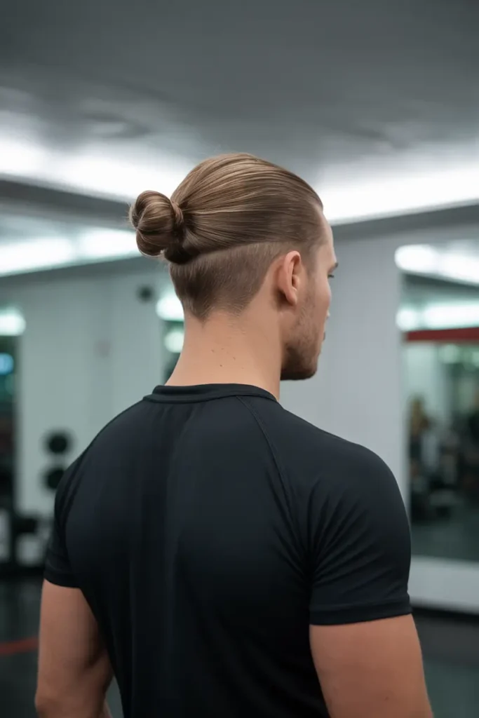 11. Man Bun with Fade