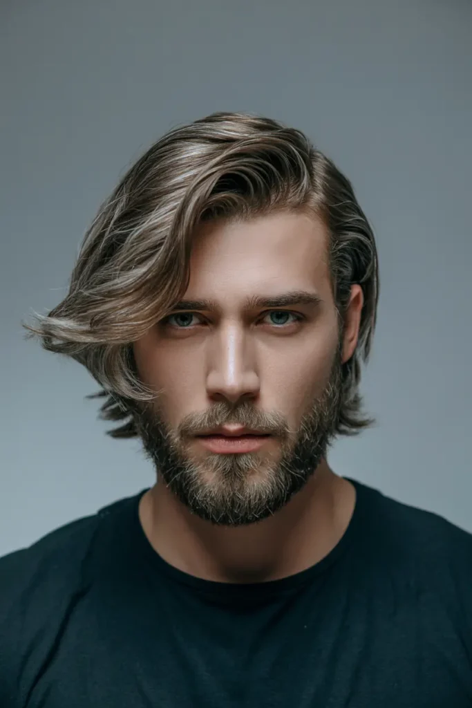 11. Medium Length Side Sweep with Balbo Beard
