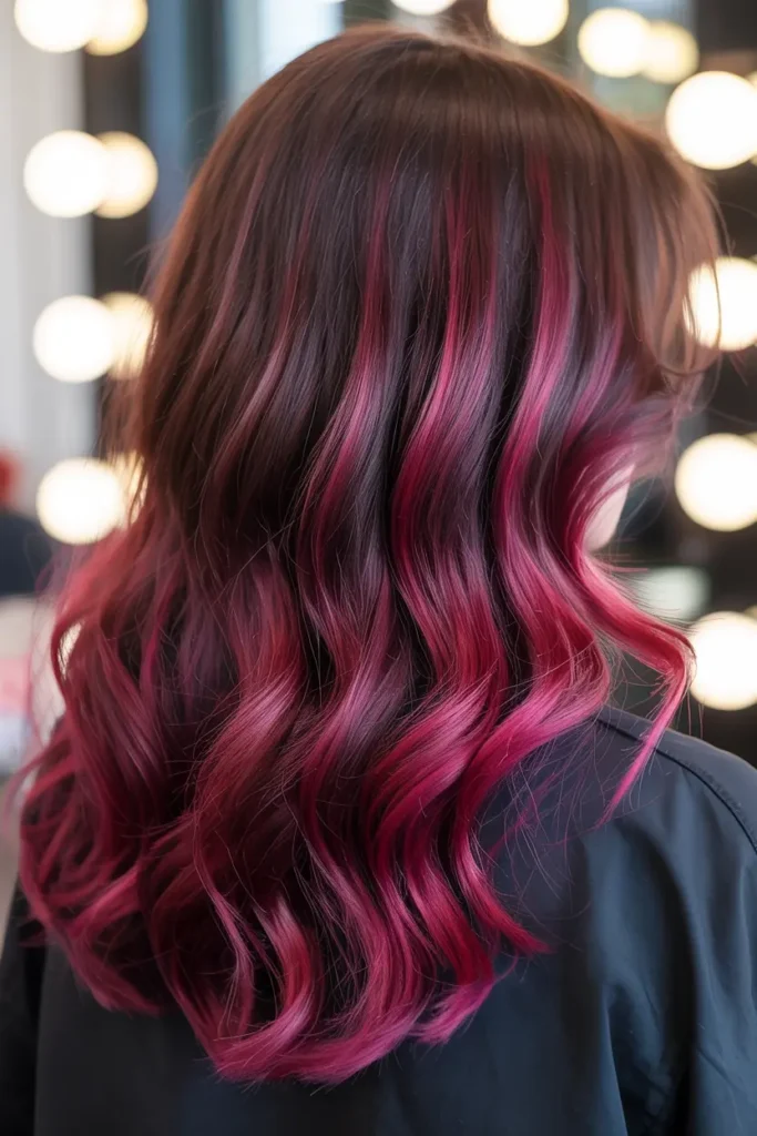 11. Vibrant Burgundy Highlights
