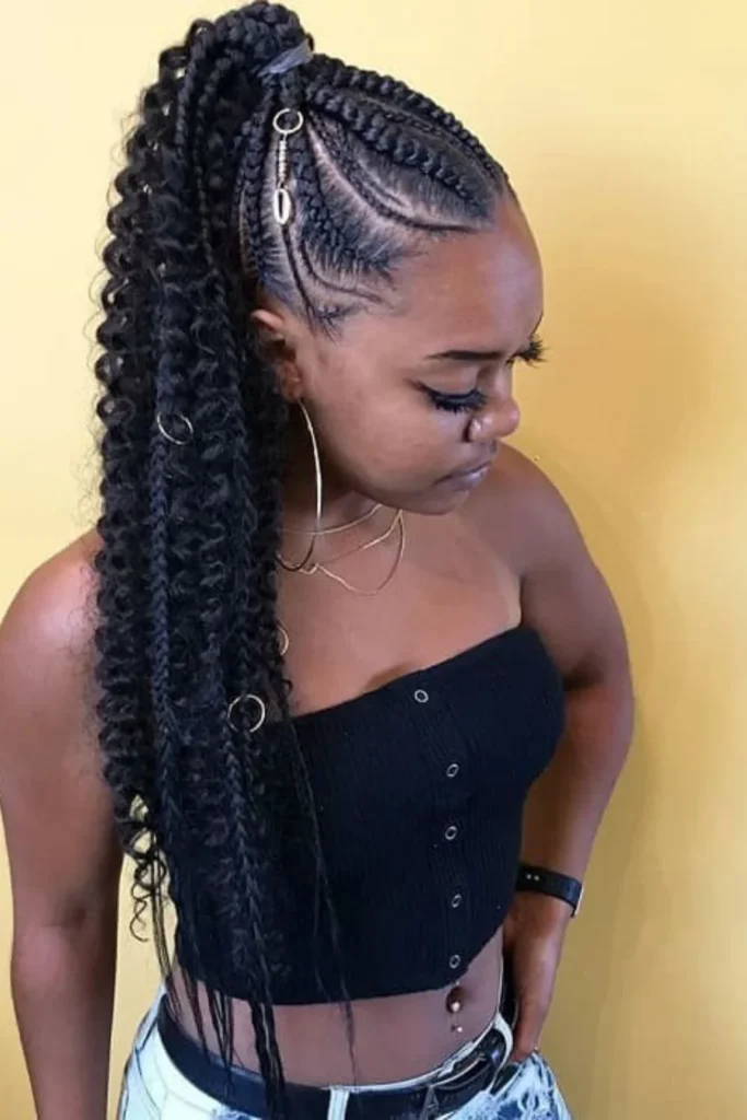 Messy Braided Ponytail