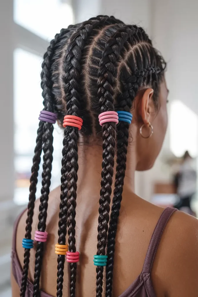 12. 4 Braids with Rubber Bands