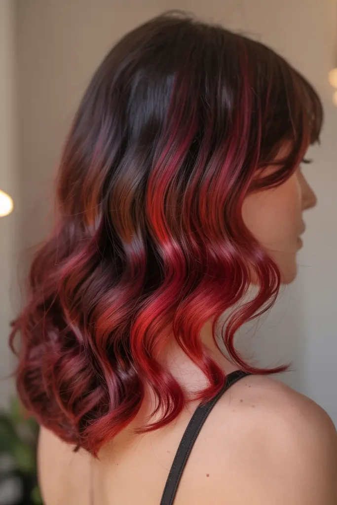 12. Dark Burgundy with Cherry Tips