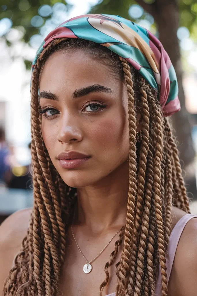 12. Island Twists with Headscarf