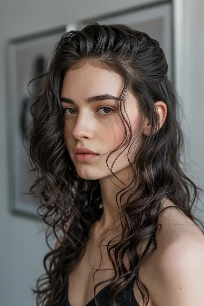 medium length shag haircuts 12. Side Part with Volumized Crown