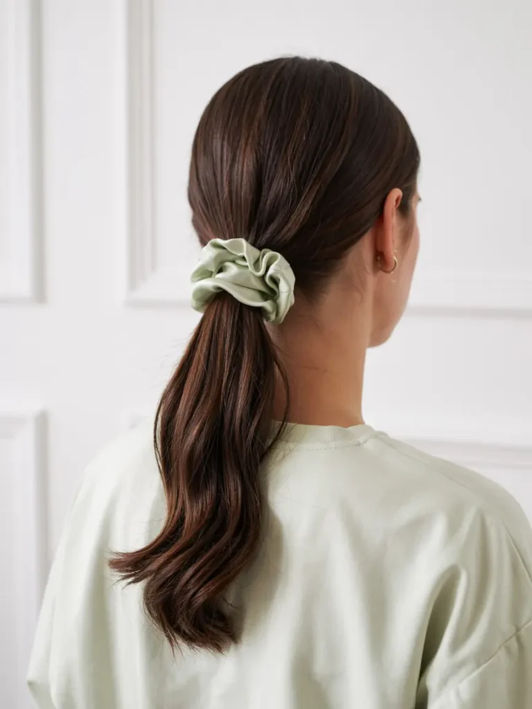12. Straight Back with Scrunchie