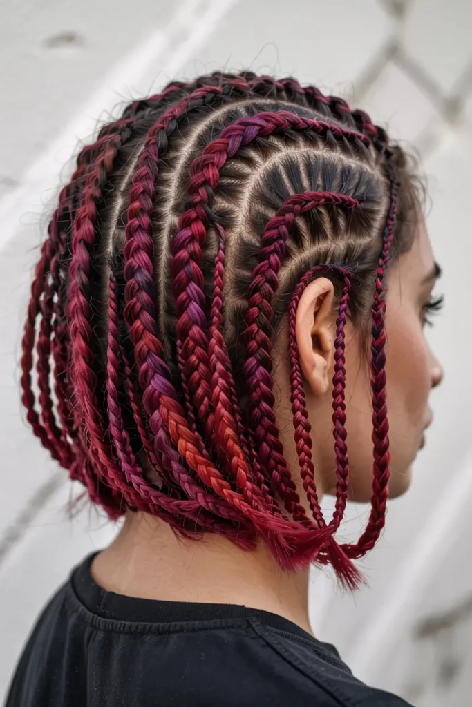 13. Colorful Braided Bob 1