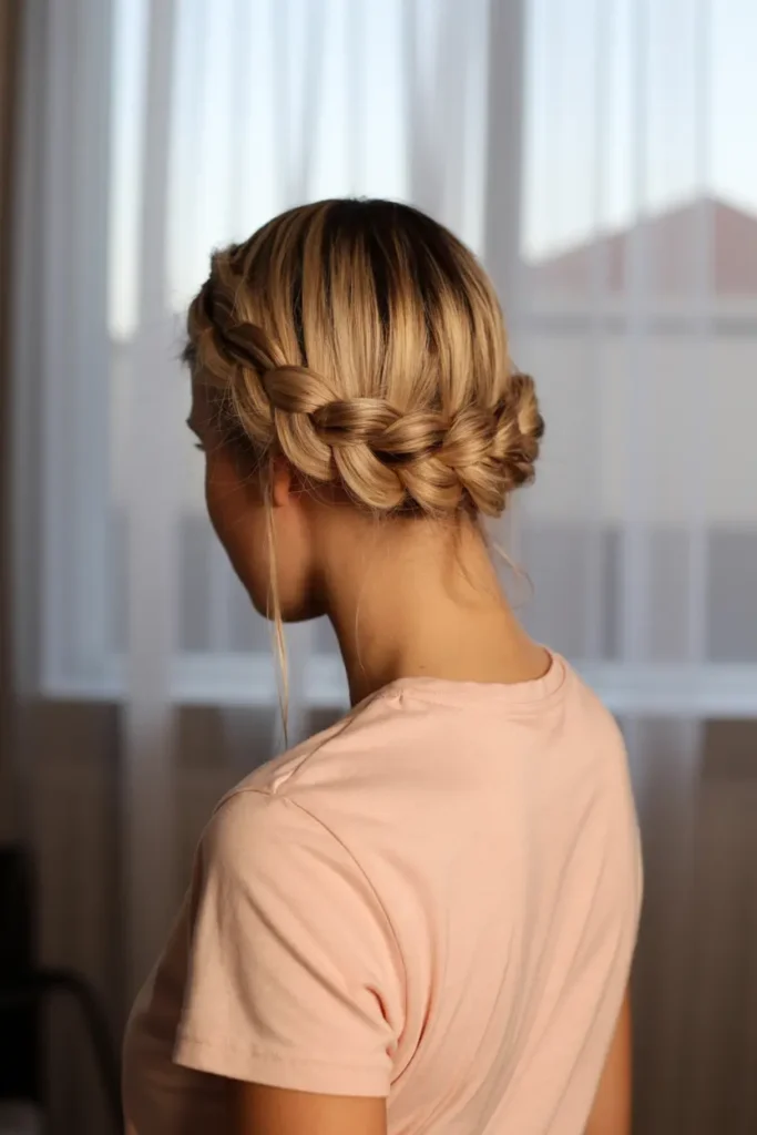 30 Trendy Hairstyles for Summer to Beat the Heat in Style 13 13. Crown Braid