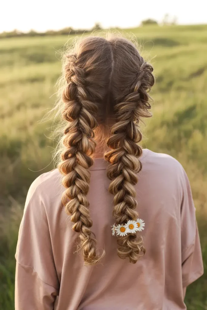 30 Easy & Stylish Hairstyles for Frizzy Hair That Actually Work 13 13. Dutch Braids